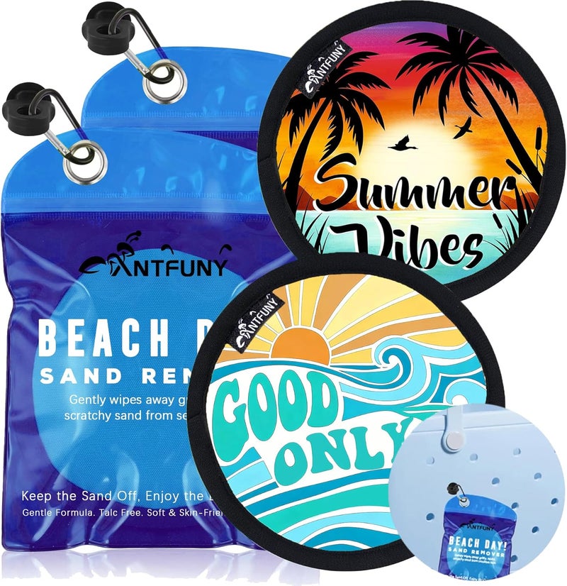 Antfuny 2 Pack Sand Rremover for Beach Eraser Women Dog Vacation Essential Travel Must Have Ship 2025 Cruise Accessories Camping Gear Lake Stuff Surf Supplies Item Gadget Thing Towel Key West - Image 1